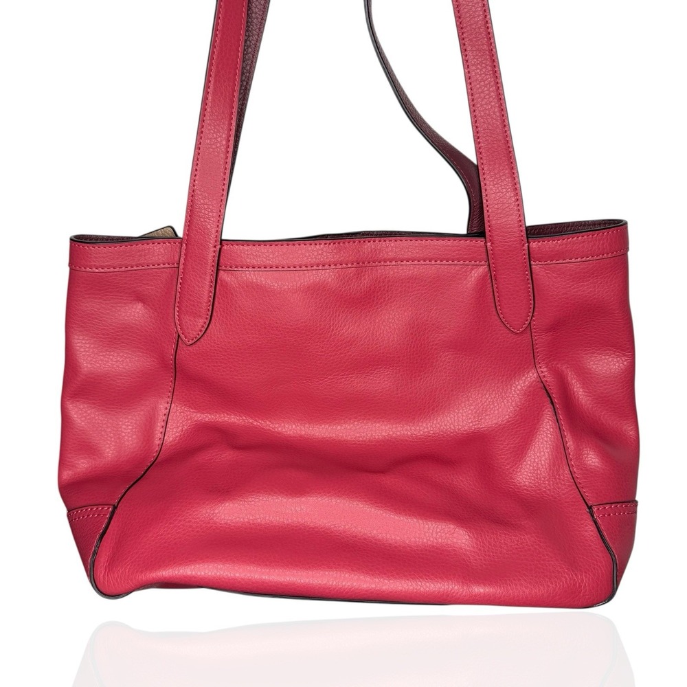 Coach C4063 Leather Horse Carriage Tote Bag Burgundy/Maroon Charm - Picture 2 of 6